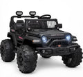 Blitzshark 24V MAX Ride-on Truck 2 Seater 4WD Kids Electric Vehicle 4x4 XXL Battery Powered Car, with 480W Ultra Powerful Motor, 7AH Battery, Remote Control, Full-Metal Suspension& DIY Sticker, Black