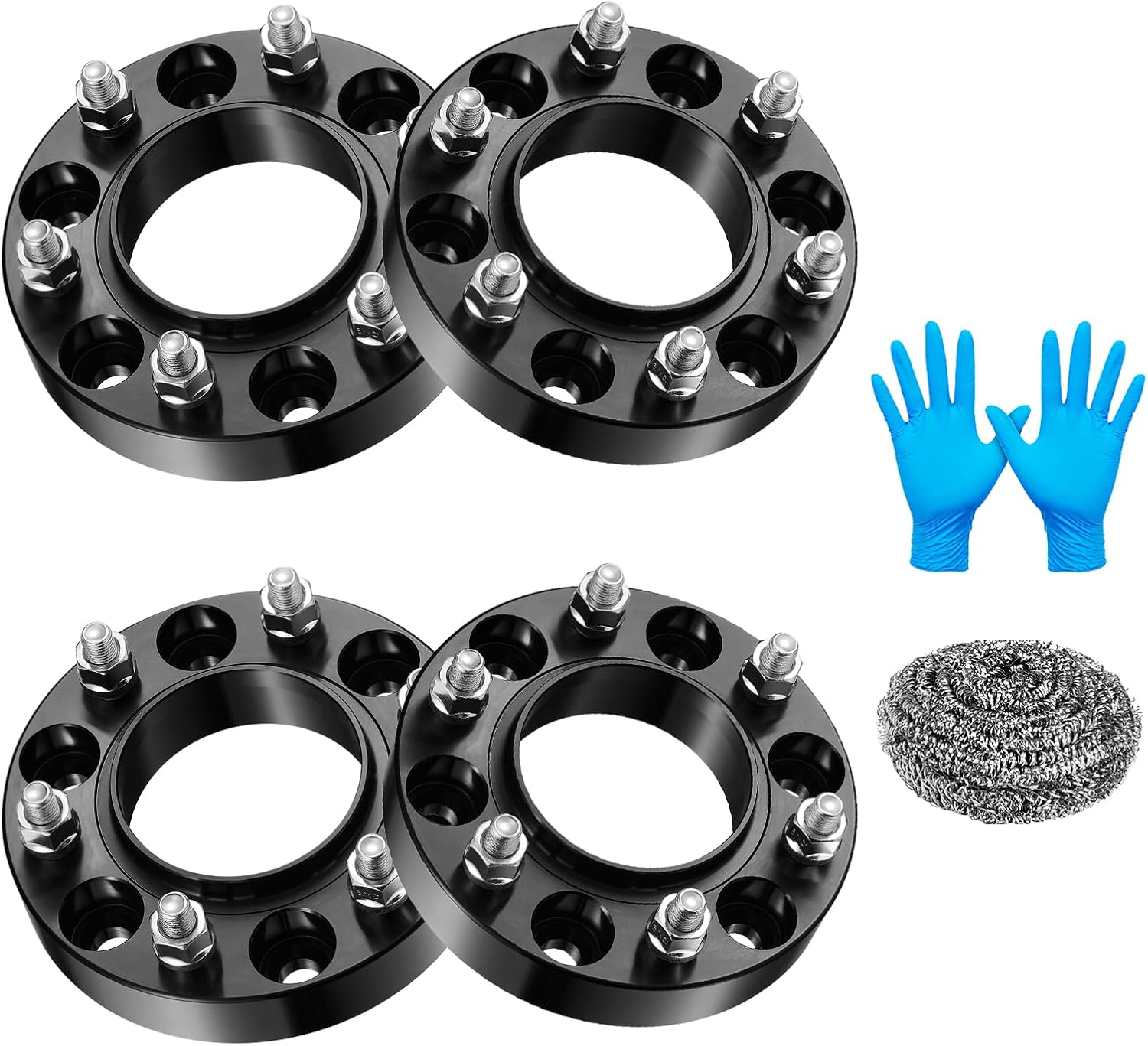 BDFHYK 6x139.7mm Wheel Spacers 1.25 inch 6x5.5 Hubcentric Wheel Spacer Compatible with 21-23 Bronco,11-23 Ranger, Forged 6 Lug Wheel Adapters M12x1.5 & 93.1mm Hub Bore, Set of 4