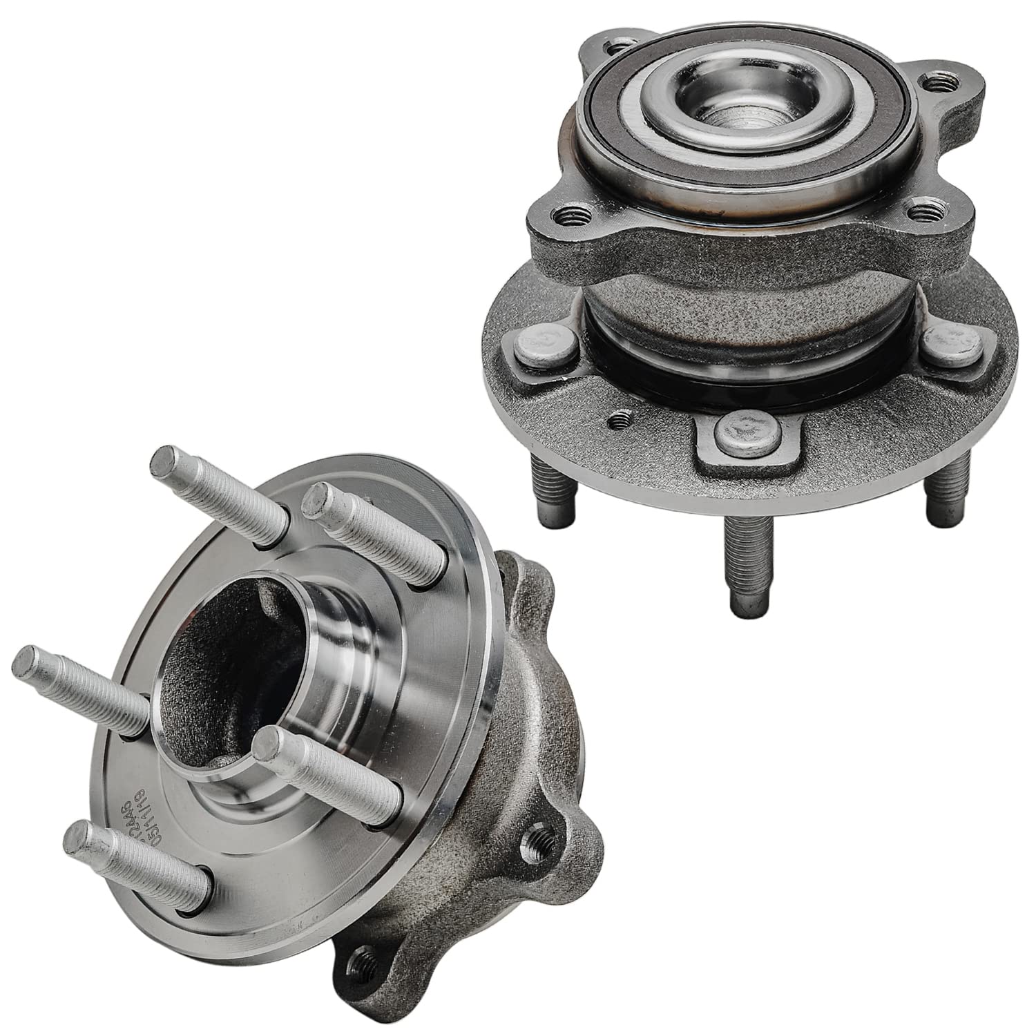 Detroit Axle - 2 Rear Wheel Bearing Hub Assembly for Chevrolet Cruze 2011 2012 2013 2014 2015, Chevrolet Cruze Limited 2016, 5 Lugs w/ABS
