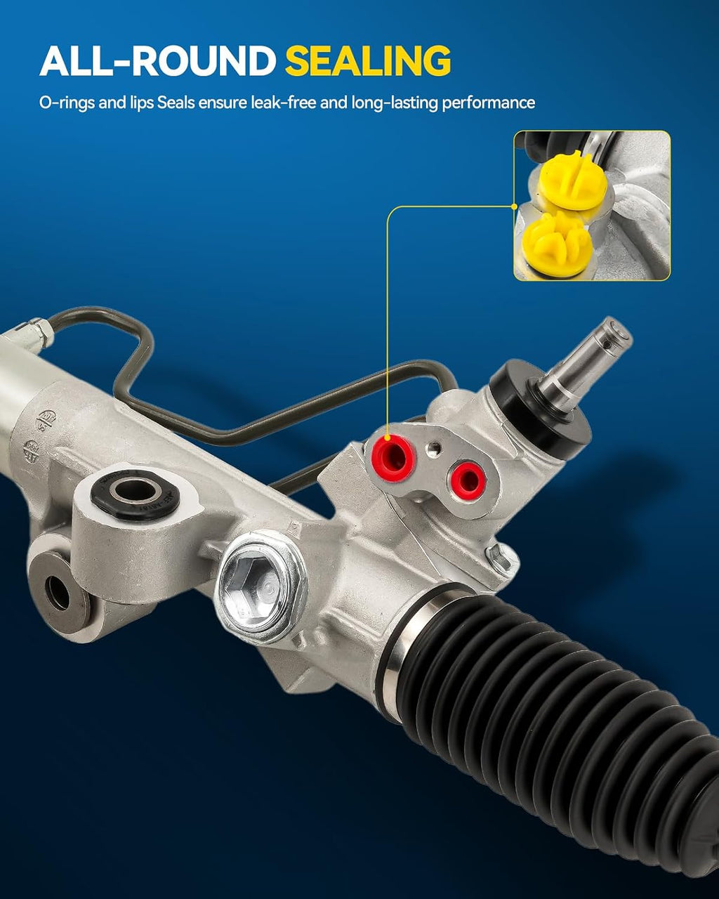 PHILTOP Power Steering Rack and Pinion Compatible with Hummer H3 2006 2007 2008 All Models, Hydraulic Rack and Pinion Replace 22-1117