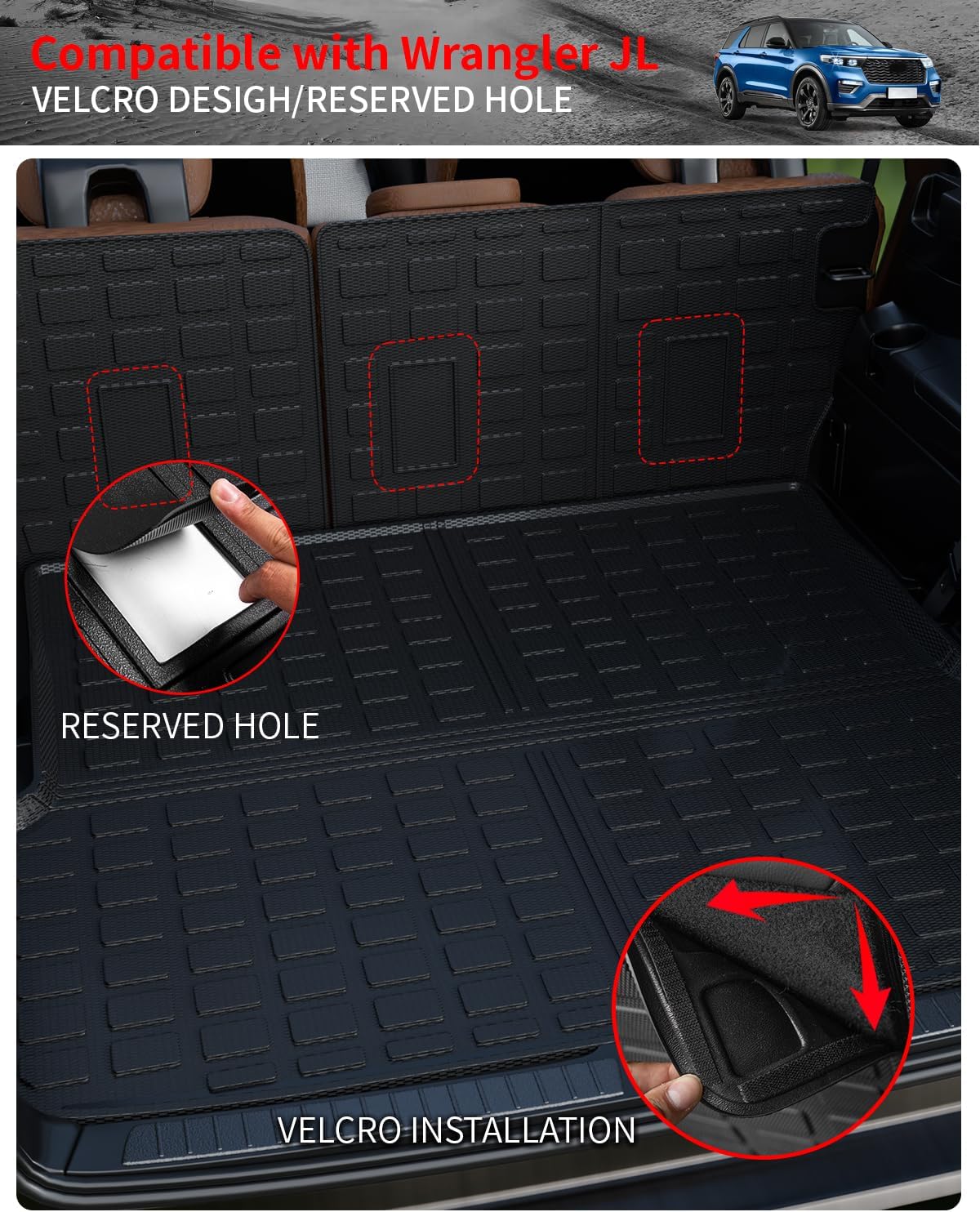 Floor Mats Compatible with 2020-2025 Subaru Outback Cargo Liner Cargo Mat Trunk Liner TPE All Weather Back Seat Cover Protector 2024 Outback Accessories (Trunk Mat+Bakcrest Mats+Floor Mats)