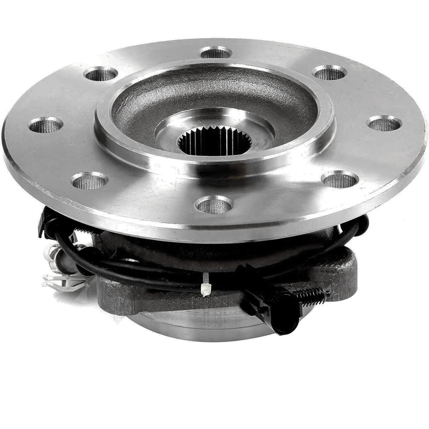 Detroit Axle - Pair (2) Front Wheel Hub Bearing Assembly w/ABS 8 Stud Driver and Passenger Side for 1996-1999 Chevy GMC K1500 - [1996-2000 K2500] - 1996-2000 K3500 - [1996-1999 K2500 Suburban]