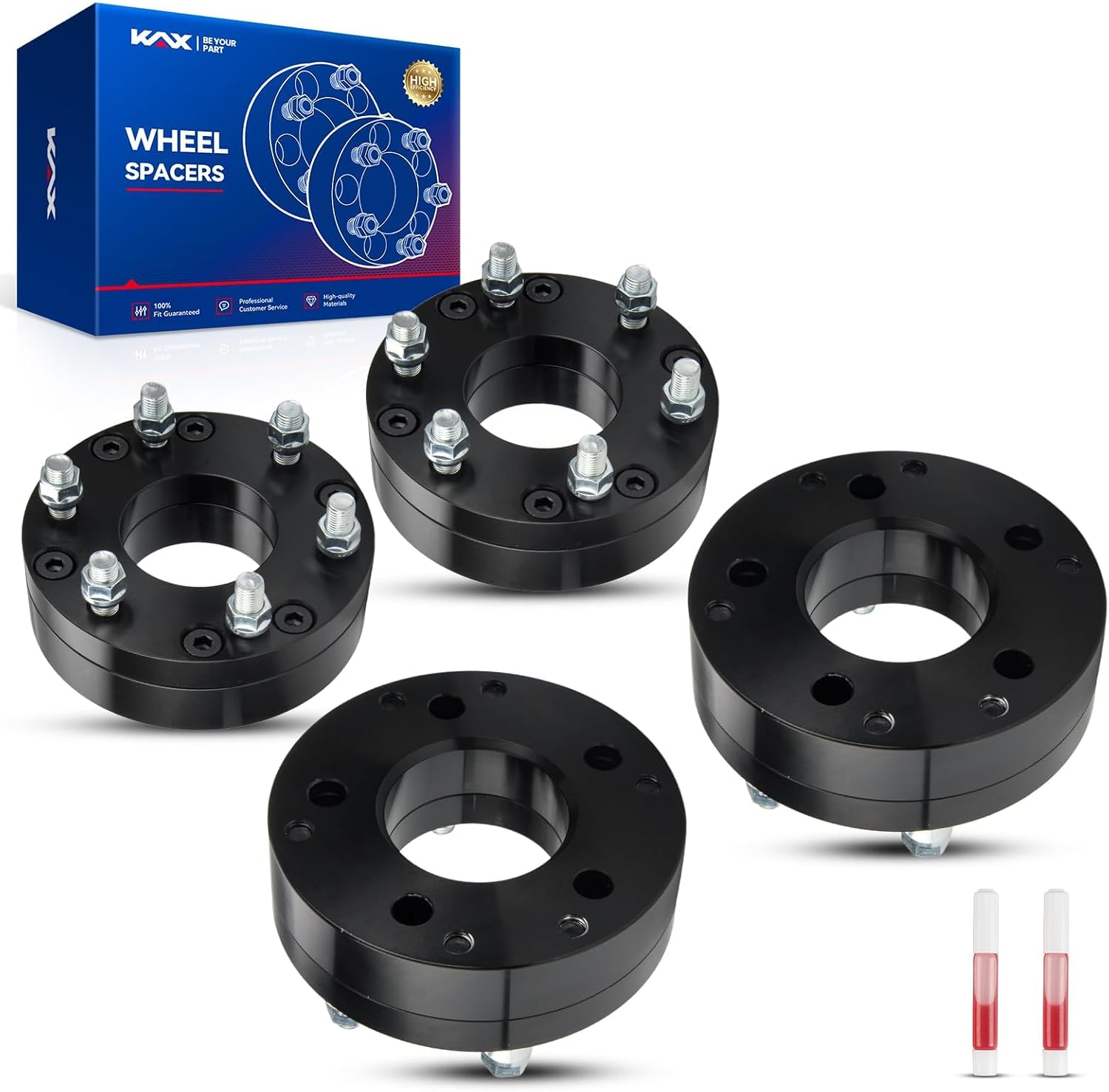 KAX 5x5 to 6x5.5 Wheel Adapters,2 inch 5 Lug To 6 Lug Wheel Adapters (Changes Bolt Pattern) fit for Grand Cherokee, Wrangler, Gladiator, Grand Cherokee L, C10, C1500,with M14x1.5 Studs 78.1mm Hub Bore