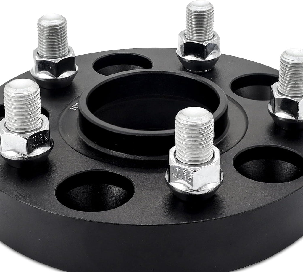 Mishimoto Wheel Spacers 5x120, 64.1mm Center Bore, M14 X 1.5, 1' Thick, Black