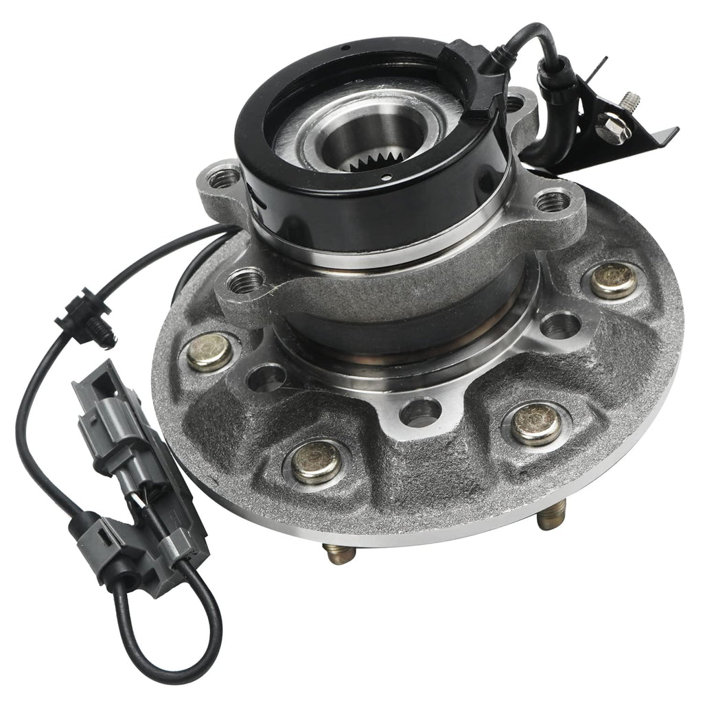 Detroit Axle - 4WD Front Wheel Bearing and Hubs Assembly for Chevy Colorado, GMC Canyon 2004-2008, Isuzu i-350 2006, i-370 2007-2008, 6 Lug w/ABS