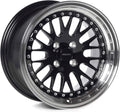 Circuit Performance CP21 15×8 Gloss Black/Machined Lip Wheel 4×100 [+25mm] compatible with Honda Civic EK EG, Acura Integra, BMW E30, Mazda Miata