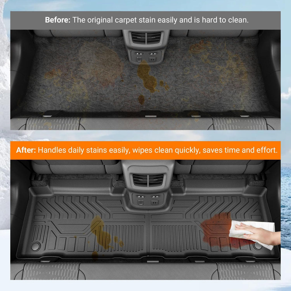 powoq Floor Mats Compatible with 2018-2024 Chevy Equinox/GMC Terrain Floor Mat Backrest Mats Replacement for Chevrolet Equinox GMC Terrain Accessories (Update Rear Trunk Mat+Backrest Mat+Floor Mat)