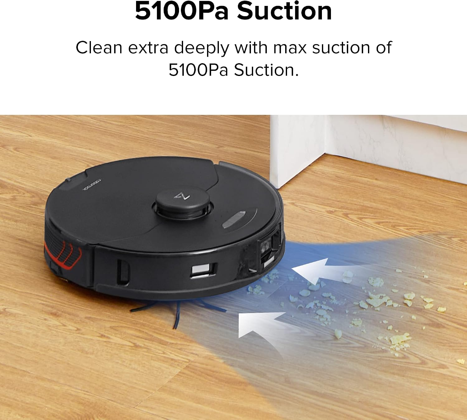 roborock S7 MaxV Robot Vacuum and Sonic Mop, 5100Pa Suction, 3D Structured Light Obstacle Avoidance, Auto Lifting Mop, Ultrasonic Carpet Detection, Compatible with Alexa, Perfect for Pet Hair