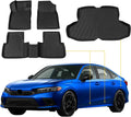 Floor Mats Compatible with 2022-2025 2026 Honda Civic Sedan (Not for Hatchback) Trunk Mat Cargo Mat Cargo Liner All Weather Trunk Liner Civic Accessories (Rear Trunk Mat +Floor Mats)