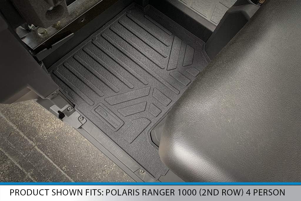 SMARTLINER Floor Mats 2 Row Liner Set for 2018-2024 Polaris Ranger