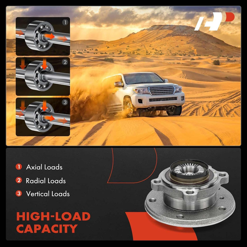 A-Premium 2 x Front Wheel Bearing and Hub Assembly Compatible with BMW E84 Series X1 2012 2013 2014 2015, AWD Only