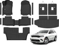 Floor Mats & Trunk Mat for 2026 2016-2025 Dodge Durango 7 Seats with 3rd Row Backrest Mat All Weather TPE Protection 3 Rows Car Floor Liners Full Set with Cargo Liners