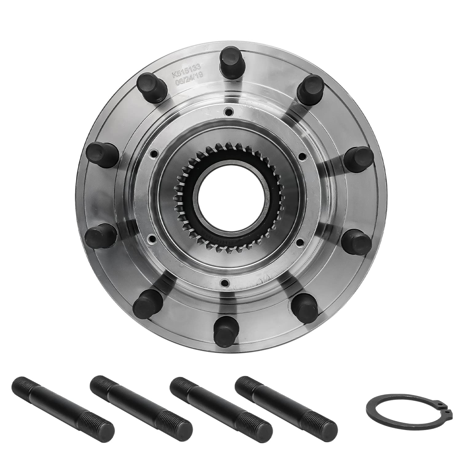 Detroit Axle - 4WD Front 2pc Wheel Bearing Hubs for 2011-2016 Ford F-450 F-550 Super Duty, 2 Wheel Bearing and Hubs Assembly 2012 2013 2014 2015 Replacement