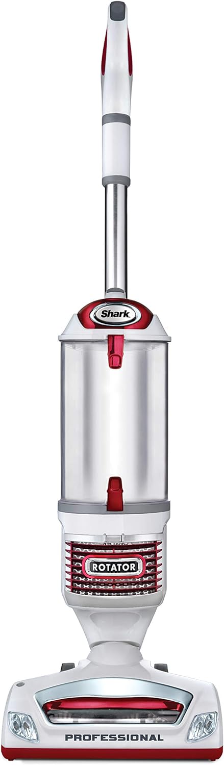 Shark Upright Vacuum Cleaner | Rotator Lift-Away | Pet Hair, Carpet & Hard Floor Cleaning | Dusting Brush, Upholstery & Crevice Tools | HEPA Filter | Swivel Steering | Headlights | White/Red | NV501