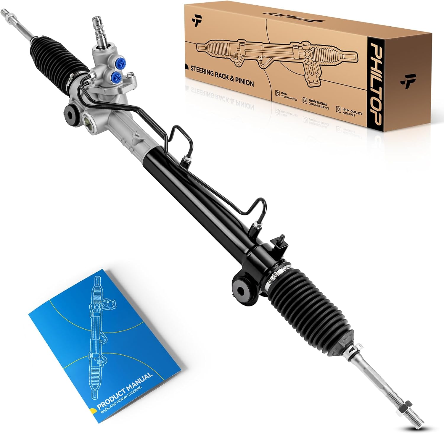 PHILTOP Hydraulic Power Steering Rack and Pinion Replacement For 2002-2006 Camry 2.4L, 2002-2006 Camry 3.0L Replace 26-2605