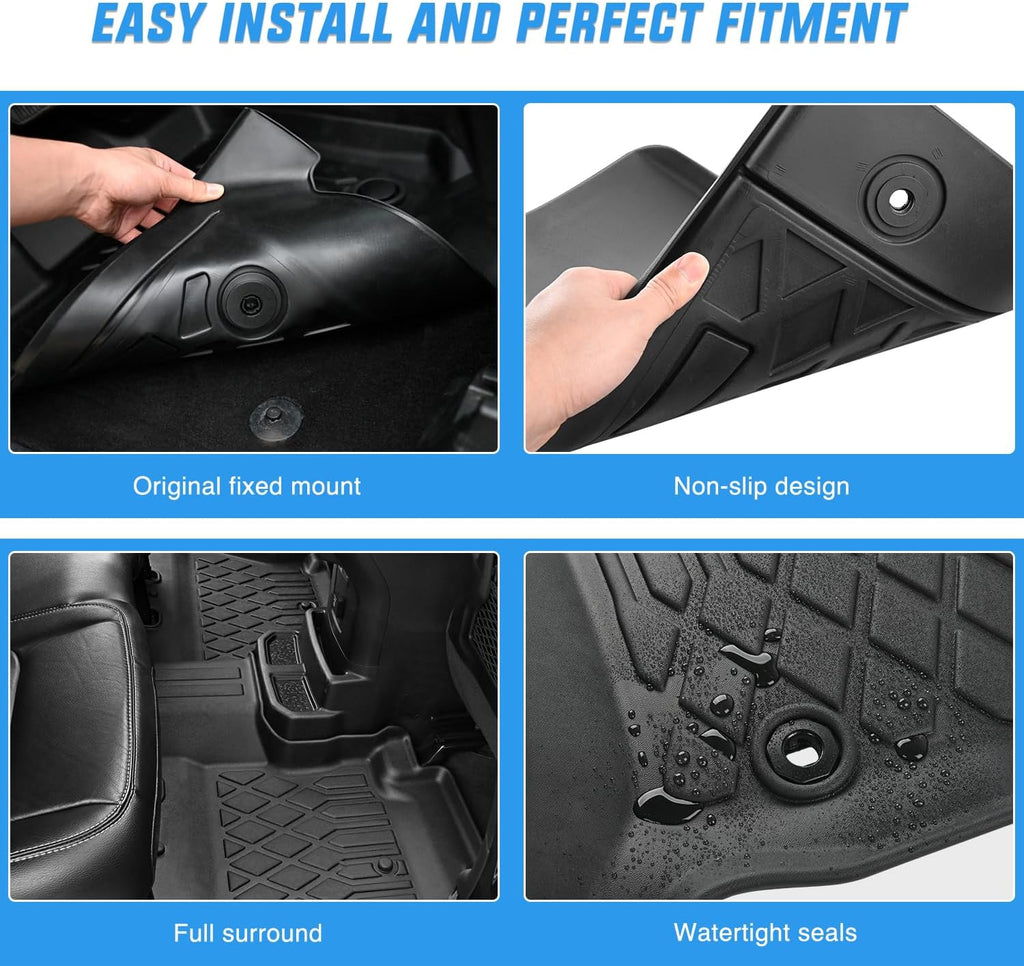 Nilight TPE Floor Mats for Ford Focus Hatchback Gasoline (No Subwoofer) 2012 2013 2014 2015 2016 2017 2018, All Weather Custom Fit Heavy Duty Floor Liners