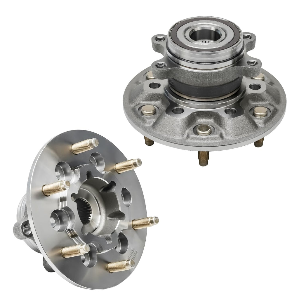 Detroit Axle - Front 2pc Wheel Bearing Hubs for 4WD 09-12 Chevrolet Colorado GMC Canyon, 2 Wheel Bearing & Hubs Assembly Set 2009 2010 2011 2012 Replacement