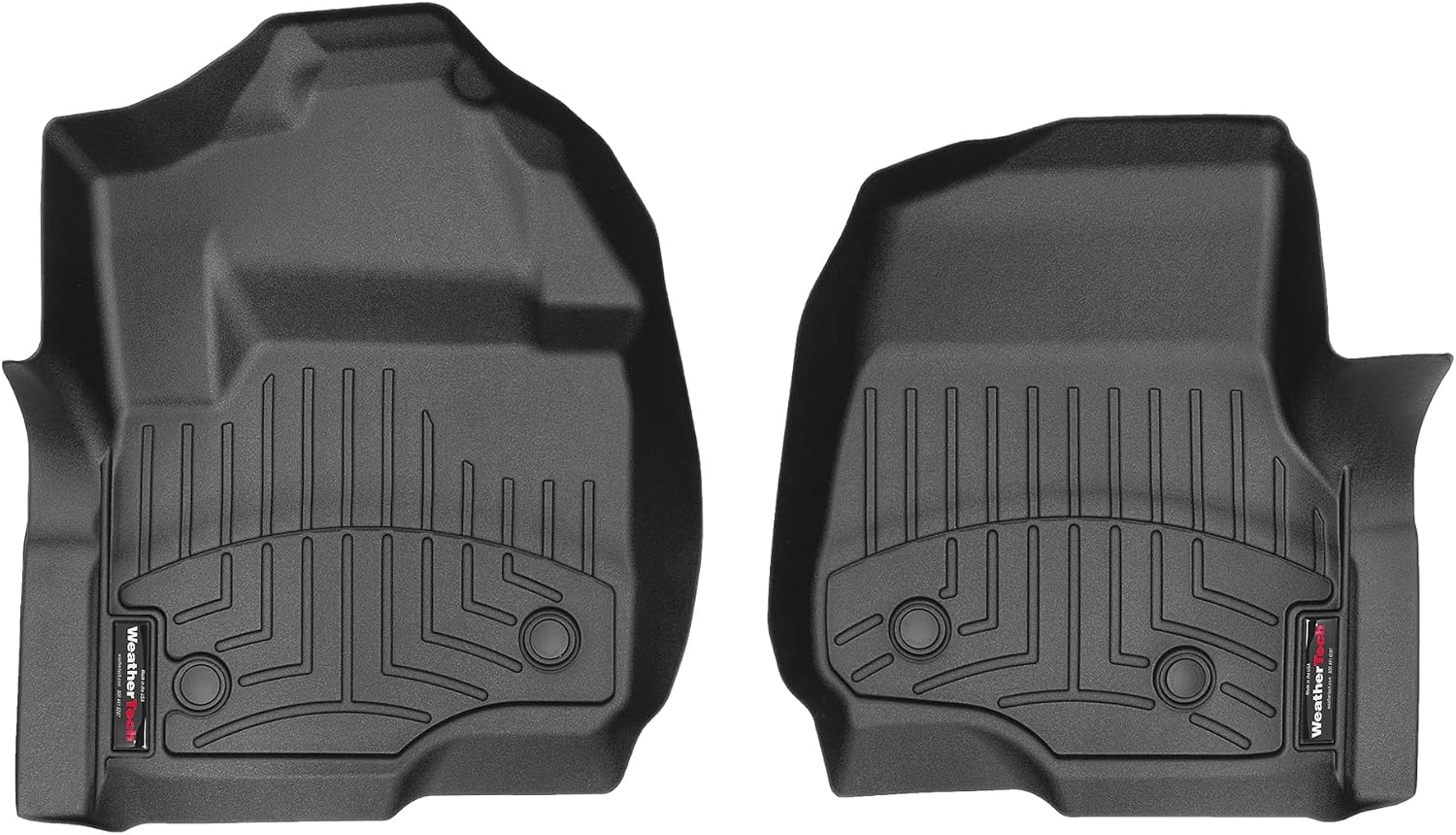 WeatherTech Custom Fit FloorLiners for Ford Super Duty, Super Duty, Super Duty - 1st Row (4410511V), Black