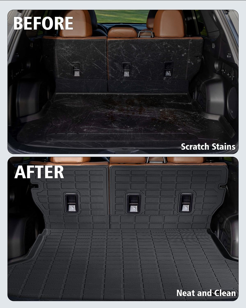 Floor Mats Custom Fit for Subaru Forester 2025 2026 Trunk Mat with Backrest Mat All Weather TPE Rubber Cargo Liner Anti-Slip Full Set for Forester 2025 Accessories (Trunk Mat+Backrest Mats+Floor Mats)