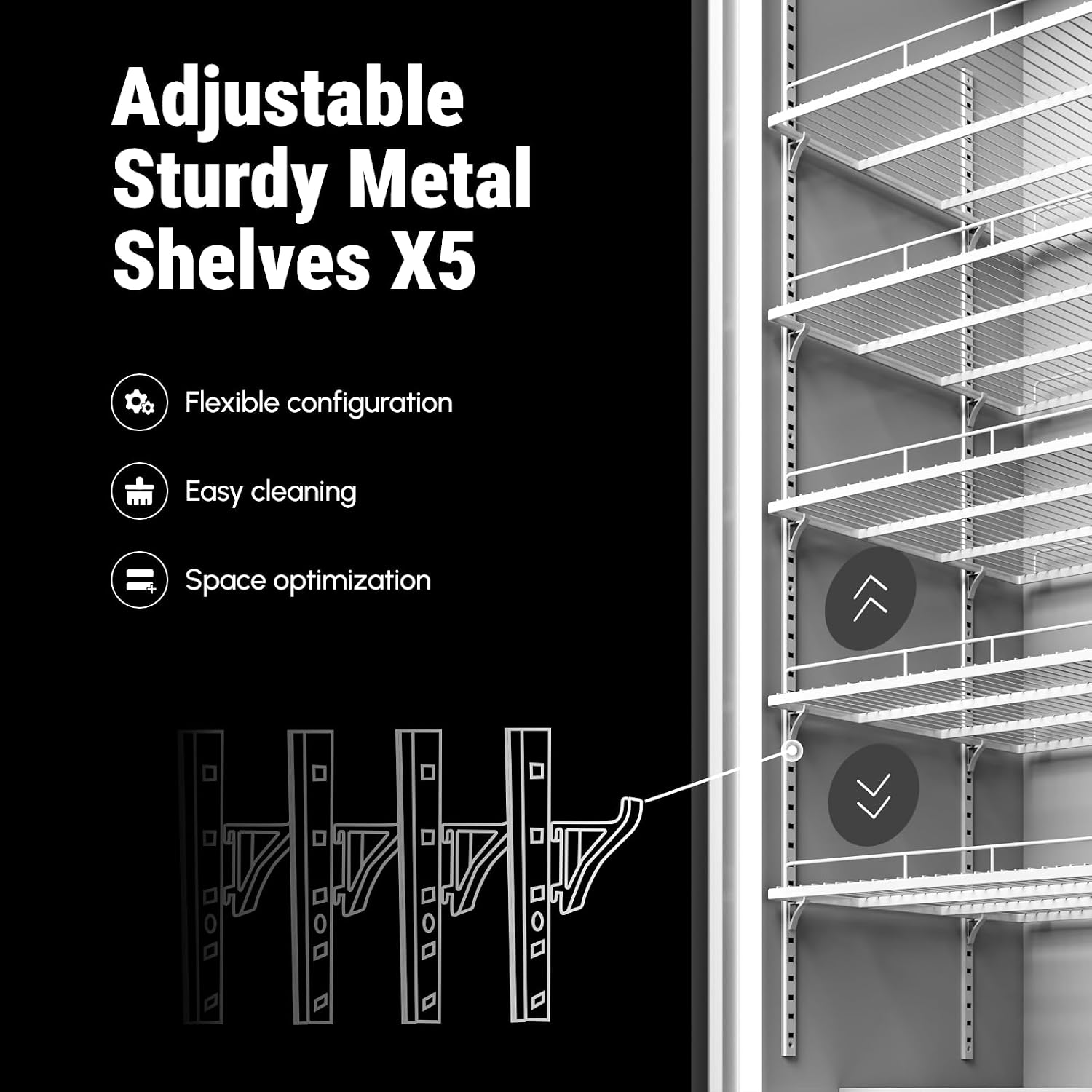 Yeego Commercial Refrigerators - 12.4 Cu.Ft Glass Door Commercial Beverage Refrigerators with Dual LED Light & Adjustable Shelves, 32-50°F Commercial Cooler for Stores Bakery Bar Offices Restaurants