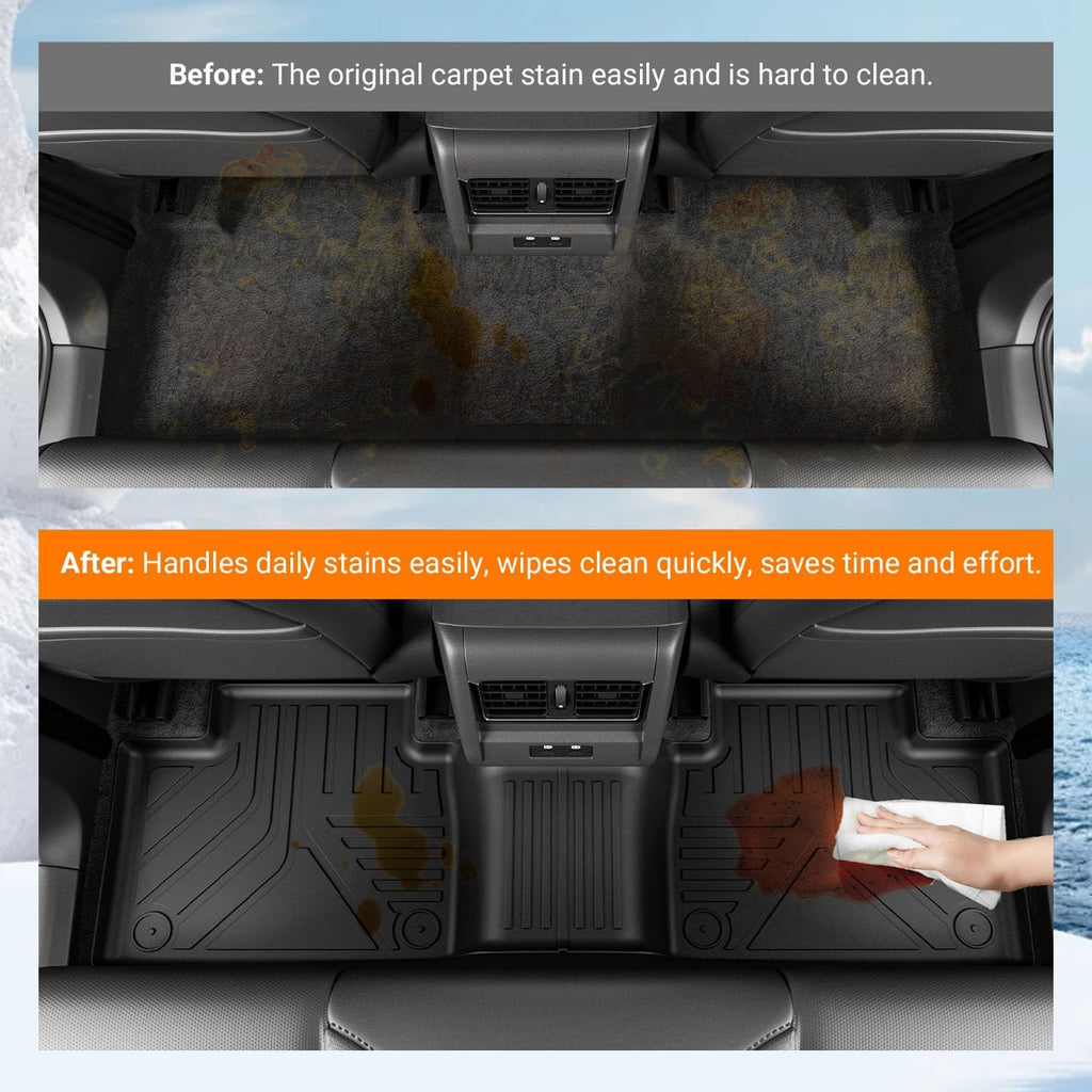 powoq Floor Mats Compatible with 2025 2026 Toyota Camry Cargo Mat Floor Liner (Includes Hybrid) Cargo Liner TPE Replacement for 2025-2026 Toyota Camry Accessories (Trunk Mat+Backrest Mats+Floor mats)