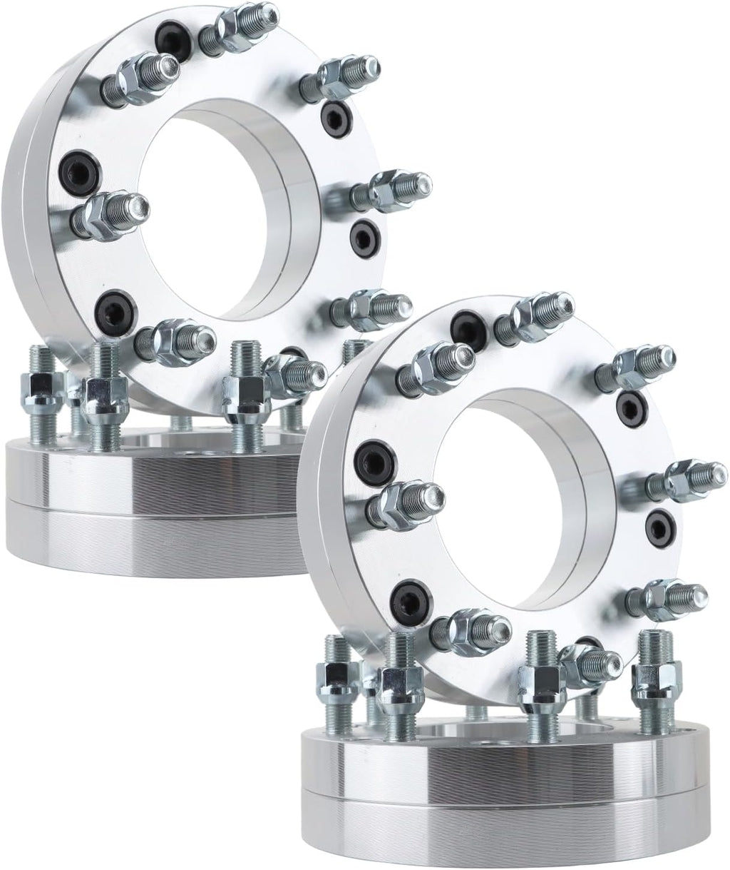 4pcs Wheel Adapters 6x5.5 to 8x6.5,Forged 2 inch Lug Centric with M14x1.5 Studs 108mm Hub Bore,Fits for Silverado 1500,Sierra 1500,Tahoe,Yukon,Suburban 1500