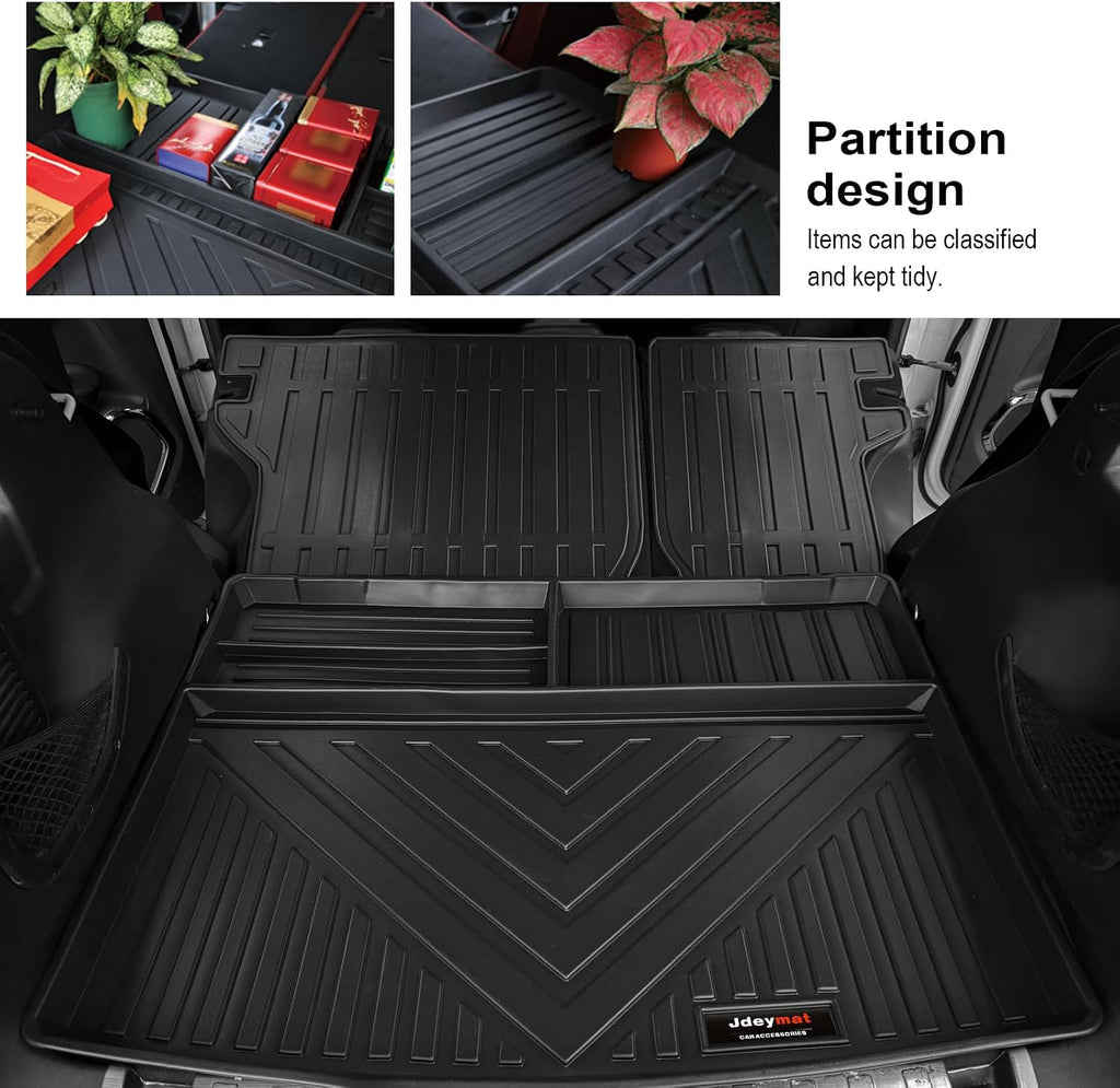 Renegade Accessories for 2015-2024 2025 Jeep Renegade Floor Mats & Cargo Liners & Backrest Mat All Weather TPE Protection Mat (Floor Mats+Cargo Liner+Backrest Mat)