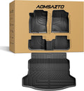 Floor Mats & Cargo Liner Fit for 2022-2026 Honda Civic Hatchback Sport/EX-L/LX - Original All Weather TPE Floor Liners Trunk Mat Civic Hatchback Accessories Cargo Tray (Not for Hybrid/Sport Touring)