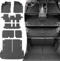 powoq 7 Seats Floor Mats Compatible with 2013-2020 Nissan Pathfinder Cargo Mat 13 Infiniti JX35 Floor Liner 14-20 Infiniti QX60 TPE Cargo Liner Replacement for 2013-2020 Pathfinder Accessories