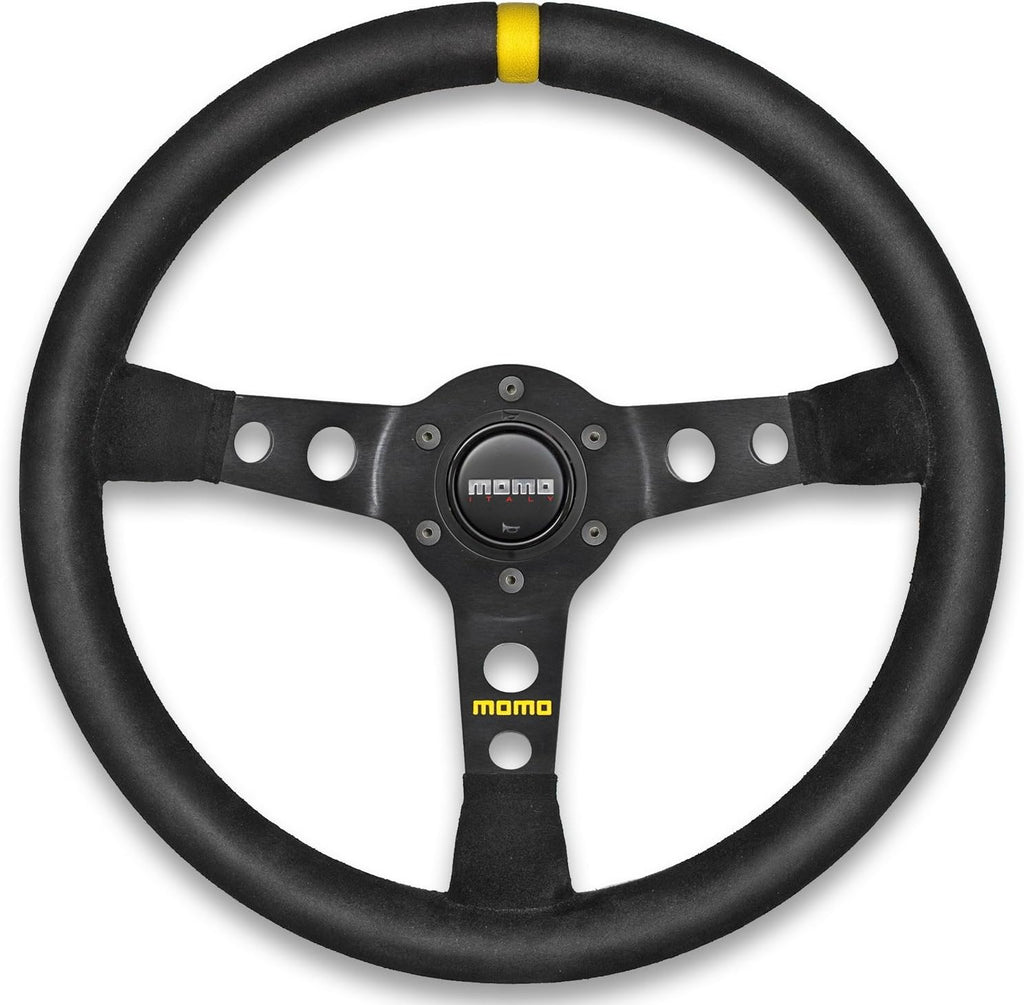 Momo R1905_35S Mod 07 350 mm Suede Steering Wheel,Black