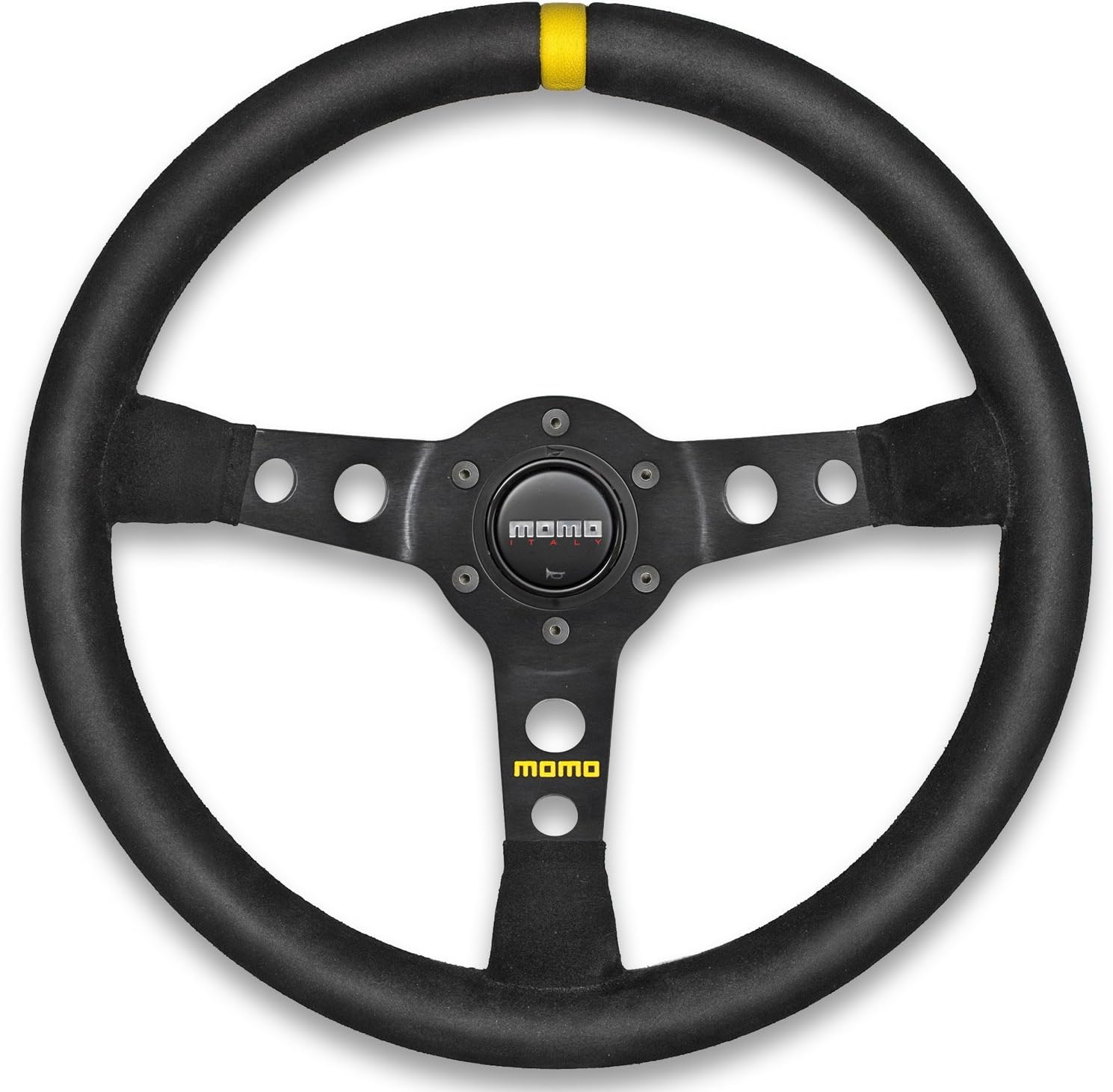 Momo R1905_35S Mod 07 350 mm Suede Steering Wheel,Black