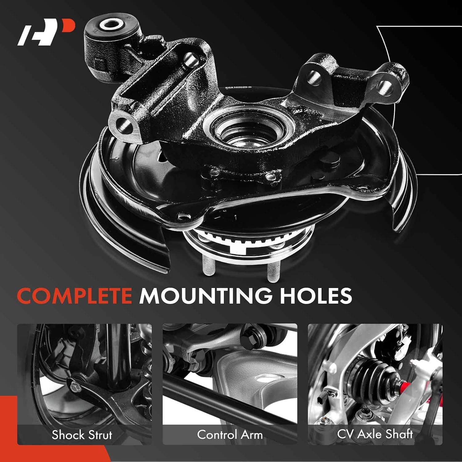 A-Premium Rear Right Steering Knuckle & Wheel Bearing Hub Assembly Compatible with Subaru Forester 2003-2008, Passenger Side, Rear Disc Brakes Only
