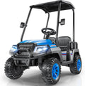 LIGIANT 24V Ride on Toys for Big Kids, 4-Seater Kids' Car, Golf Cart Max. Capacity: 264 Lbs(4 Kids), 4WD Ride on Car w/Remote Control, Detachable Awning, Spring Suspension, Music/Story/Power Display