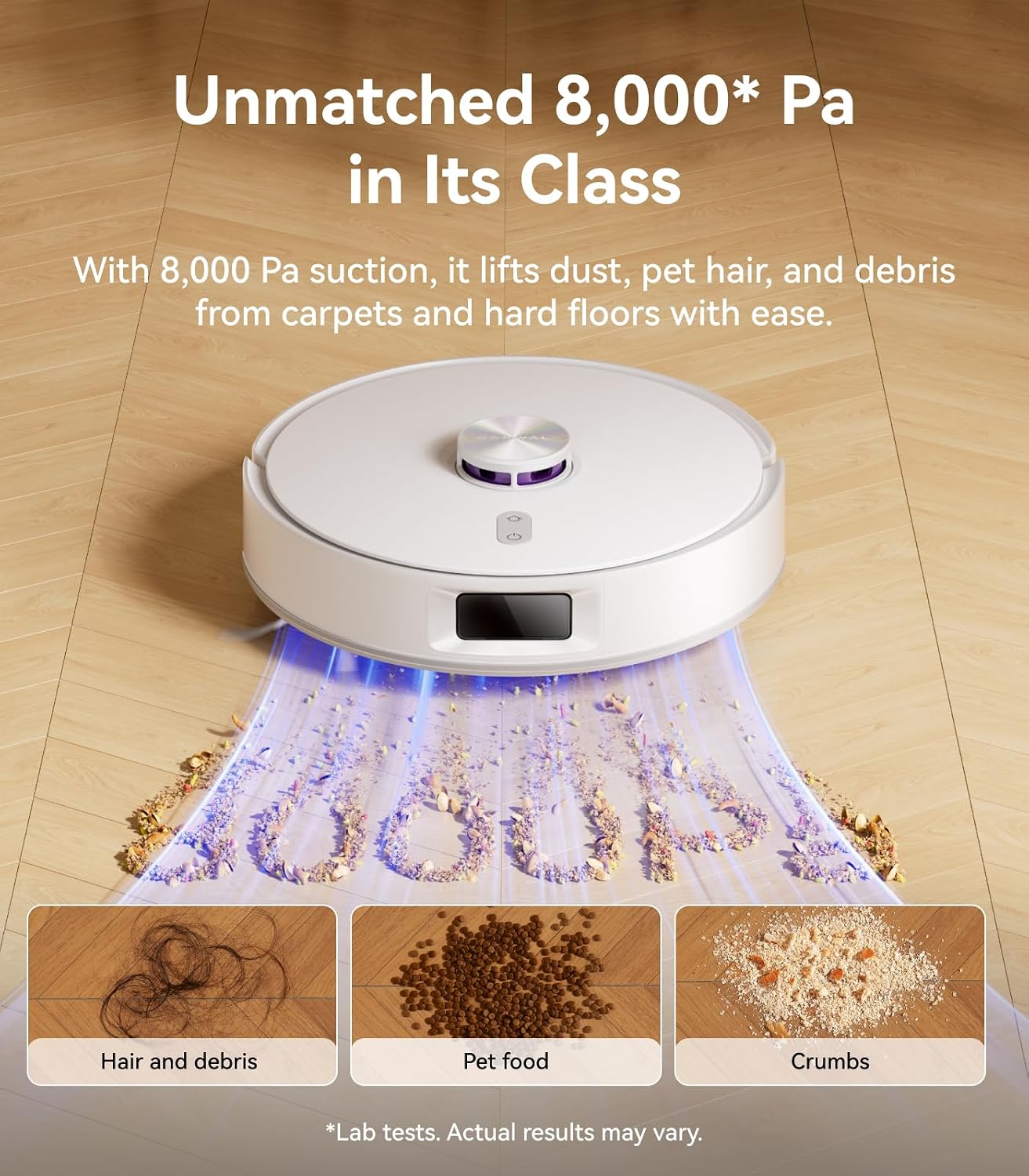 NARWAL Freo S Robot Vacuum and Mop Combo, 8000Pa Suction, 180 Days Hands Free, Self-Emptying Base, LDS Navigation, Robot Vacuum Cleaner for Pet Hair & Hard Floors (Renewed)