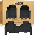 LASFIT Floor Mats for Chevrolet Chevy Silverado EV & GMC Sierra EV 2024-2026 (Fit Multi-Flex Midgate, Not Fit Without Multi-Flew Midgate), All Weather TPE Custom Fit Floor Liners