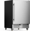 Upstreman 24 Inch Outdoor Refrigerator, 170 Can Under Counter Refrigerator with Stainless Steel Door, Weatherproof, LED Light, Beverage Fridge for Home, Patio or Commercial Use-BR50