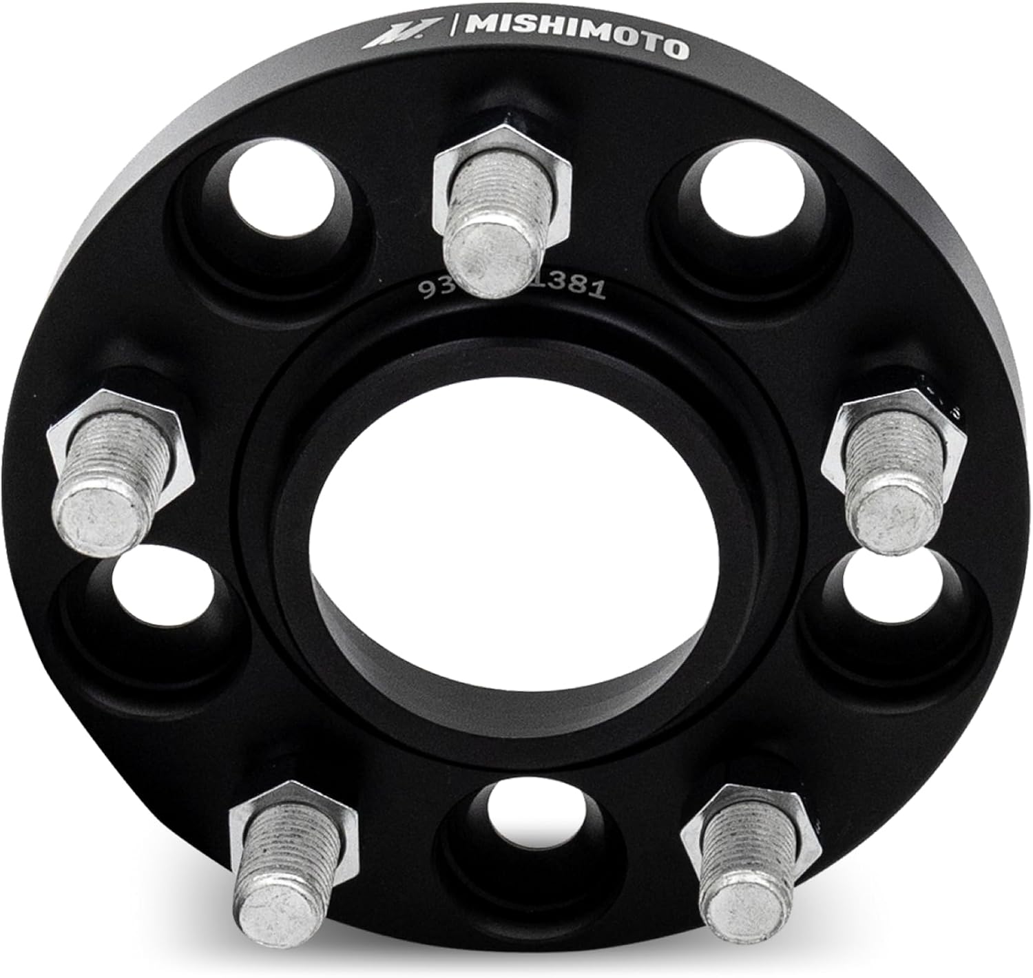 Mishimoto Wheel Spacers, 5x114.3, 64.1 Center Bore, M14x1.5, 15mm Thick, Black