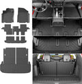 powoq 7 Seats Floor Mats Compatible with 2013-2020 Nissan Pathfinder Cargo Mat 13 JX35 Floor Liner 14-20 QX60 Replacement for 2013-2020 Pathfinder Accessories (Trunk Mat with Backrest Mat+Floor Mats)