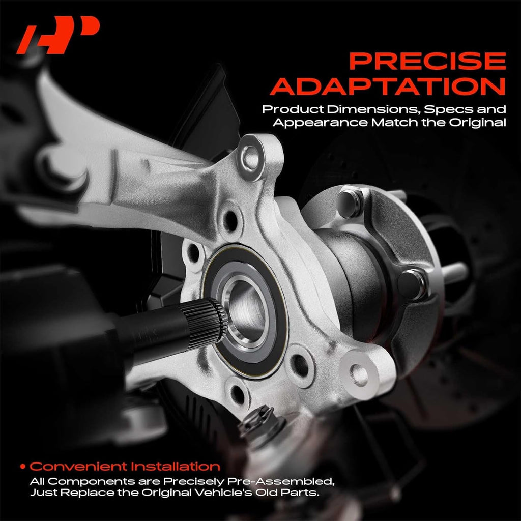A-Premium Rear Left Steering Knuckle & Wheel Bearing Hub Assembly Compatible with Subaru Forester 2003-2008, Driver Side, Rear Disc Brakes Only
