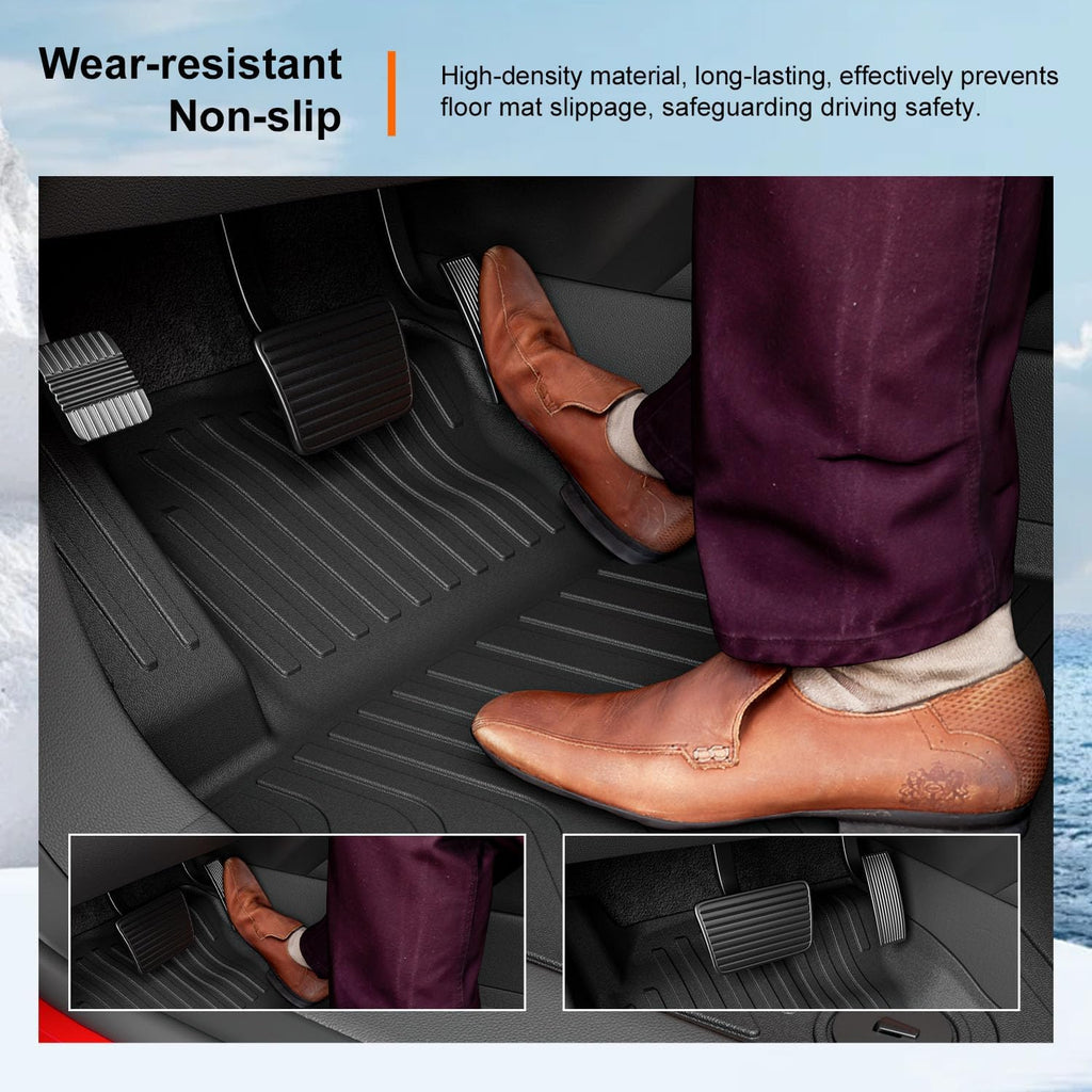 powoq Floor Mats Compatible with 2009-2015 Honda Pilot Cargo Mat Floor Liner Cargo Liner Back Seat Protector Replacement for 2009-2015 Honda Pilot Accessories (Trunk Mat with Backrest Mat+Floor Mats)