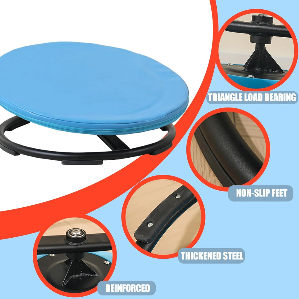 Spinning Chair for Kids Sensory Training - Soft Seat Cushions, Swivel Chair, Comfortable to Sit