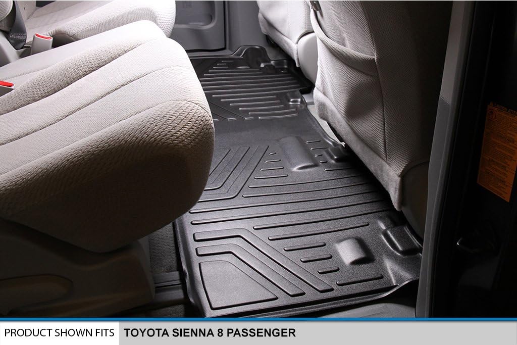SMARTLINER Custom Fit Floor Mats 3 Row Liner Set Compatible with 2013-2020 Toyota Sienna