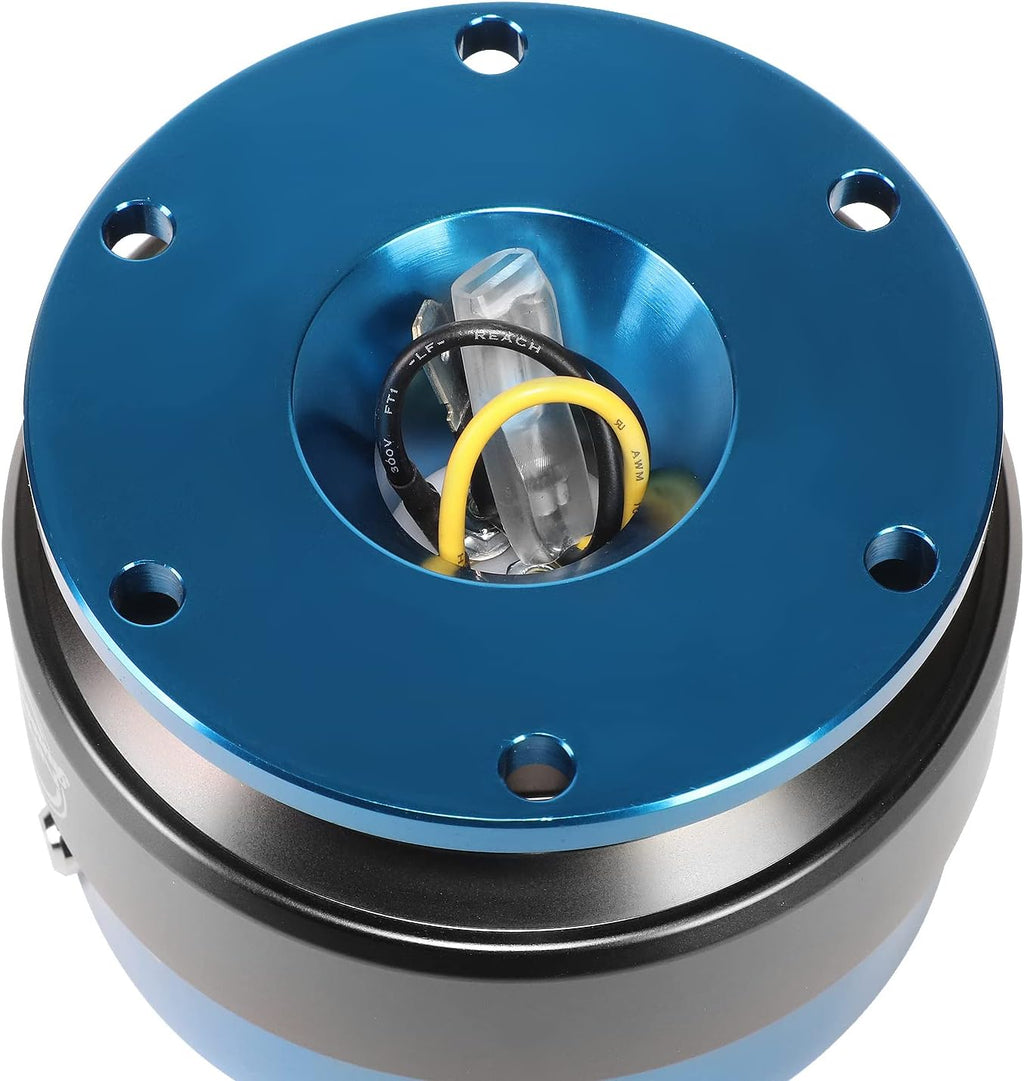 NRG Innovations-TI Full T-6061 Aluminum Steering Wheel 6-bolt Hub Gen 2.0 Quick Release Adaptor Kit Blue, NRG-SRK-200BL