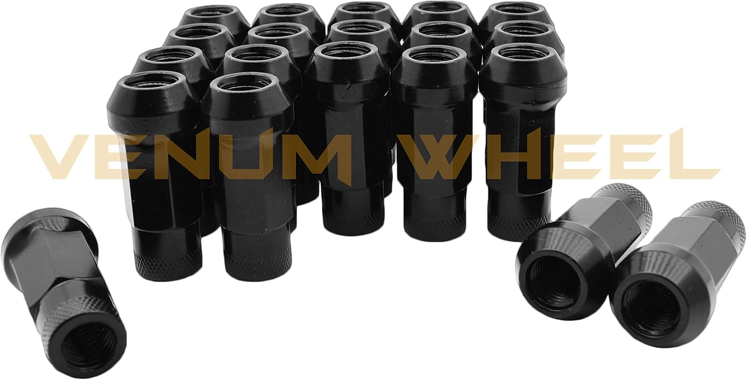 (2) 15mm + (2) 25 mm Wheel Spacers Staggered Kit + Black 12x1.5 Racing Stud & Racing Lug Nuts Free Thread Locket Included | Compatible with BMW 323ci, 323i, 325ci, 325i, 325xi, 3328ci, 328i, 330