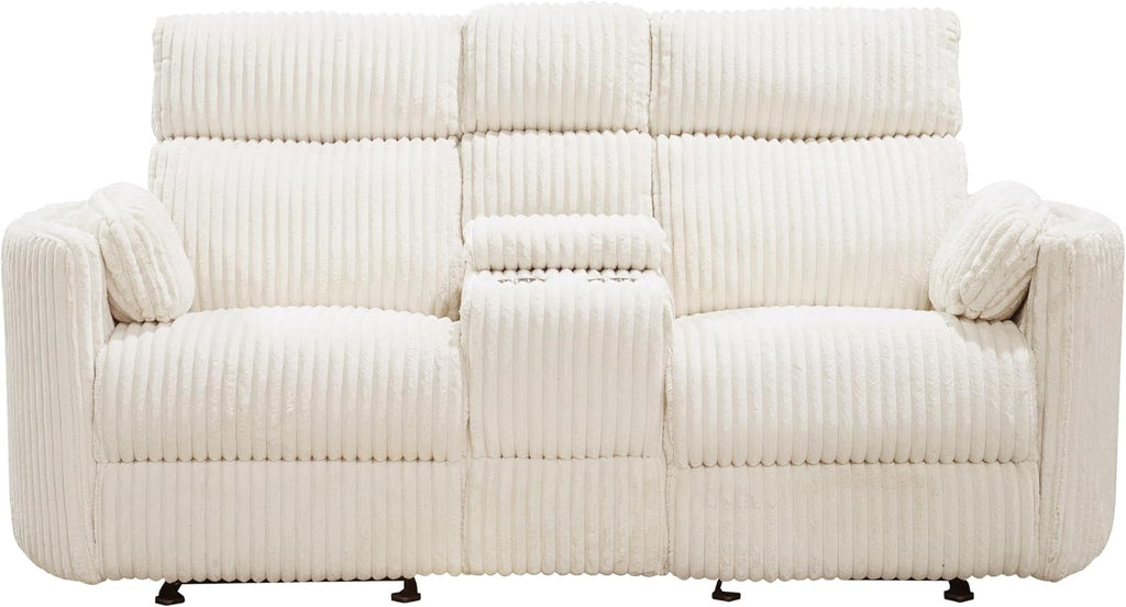 Parker Living Radius - Mega Ivory Power Glider Reclining Console Loveseat
