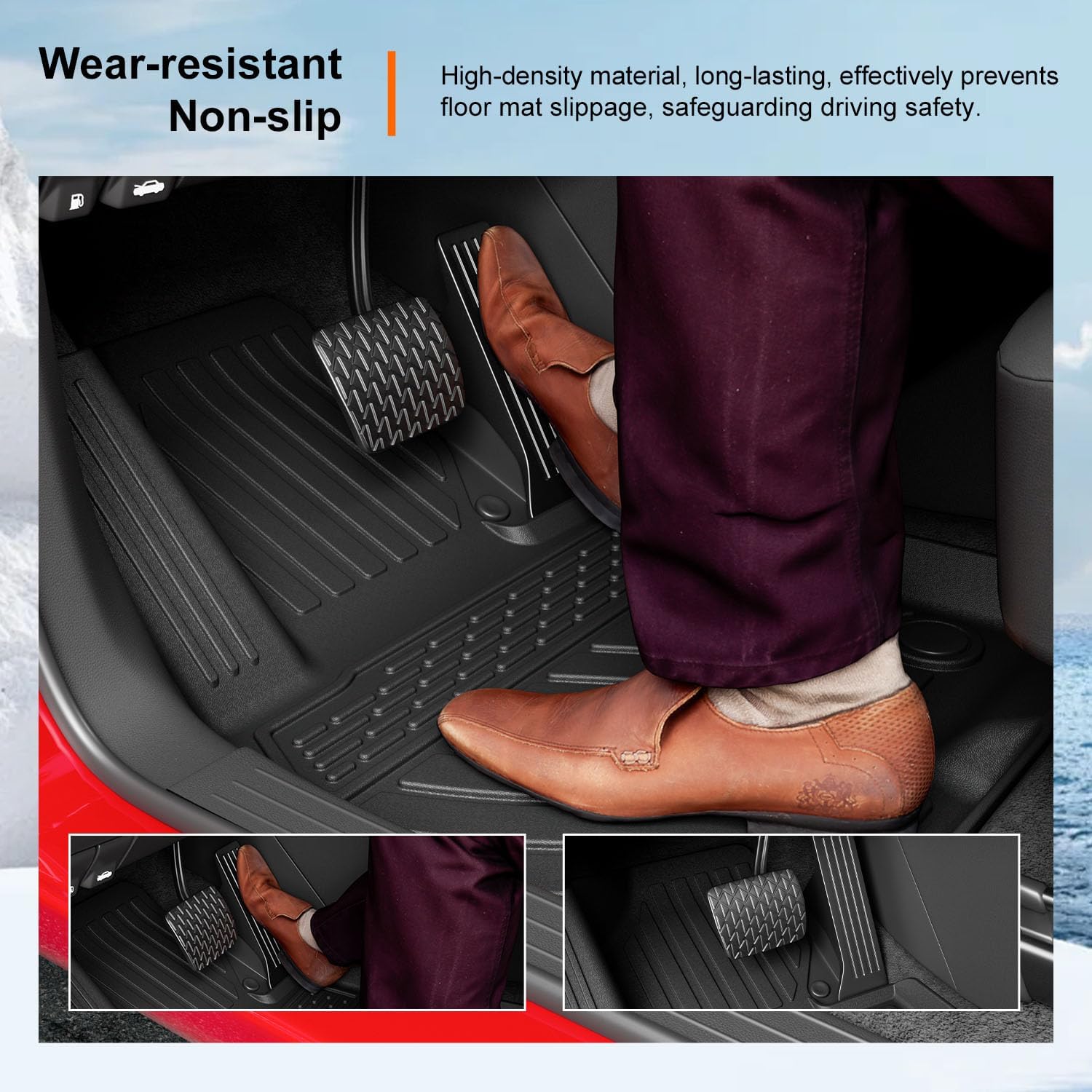 powoq Floor Mats Compatible with 2017-2022 Mazda CX-5 Trunk Mat Backrest Mat Floor Liner TPE Replacement for Mazda CX-5 2017-2022 Accessories (Trunk Mat+Backrest Mat+Floor Mats)