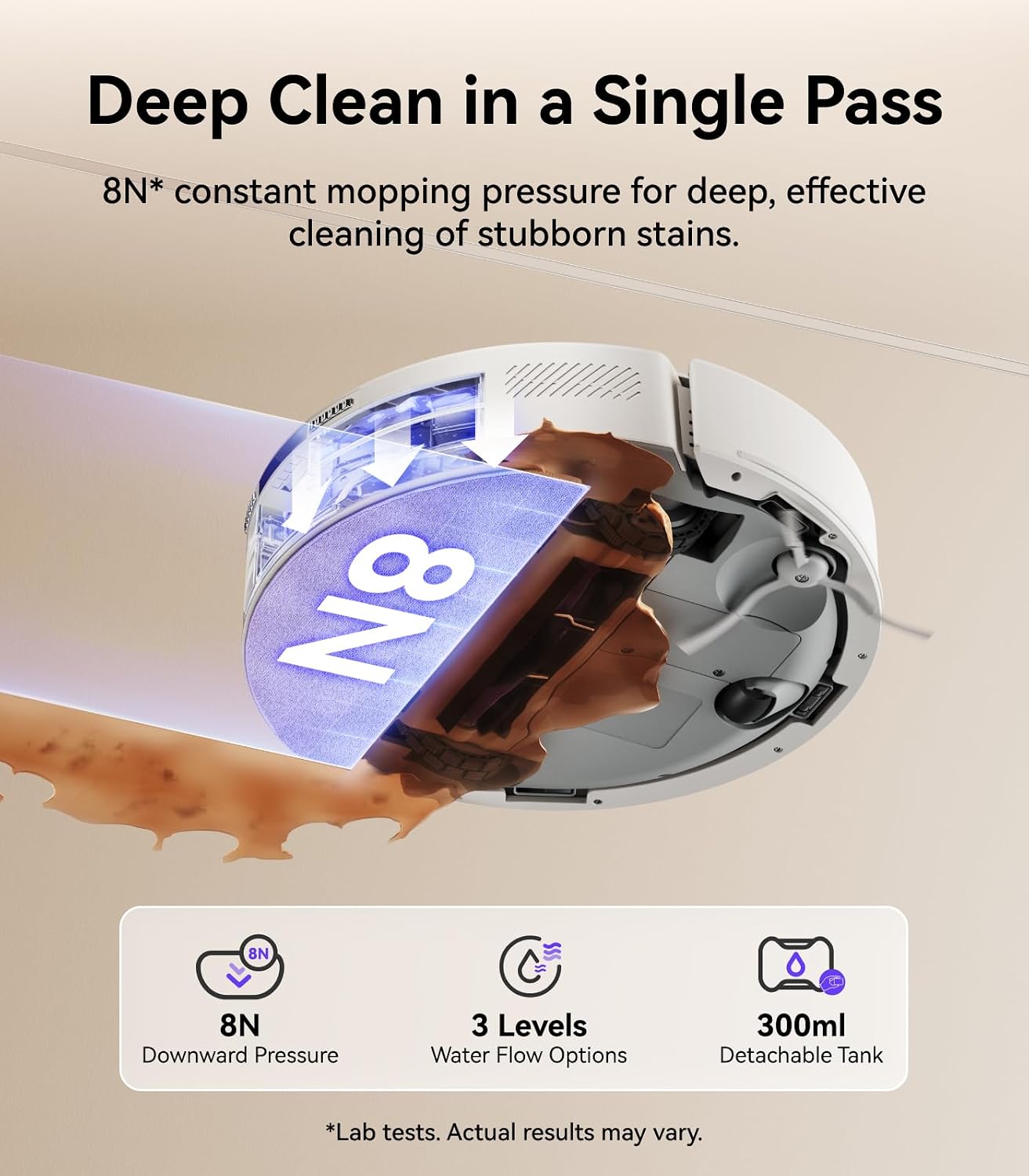 NARWAL Freo S Robot Vacuum and Mop Combo, 8000Pa Suction, 180 Days Hands Free, Self-Emptying Base, LDS Navigation, Robot Vacuum Cleaner for Pet Hair & Hard Floors (Renewed)