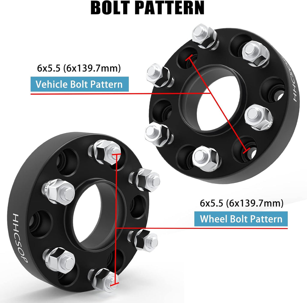 6x5.5 Wheel Spacers 1.5 inch Hub Bore 77.8mm M14x1.5 Studs 1.5' 6x139.7mm | Fits for 2019 2020 2021 2022 2023 Dodge Ram 1500 4PCS