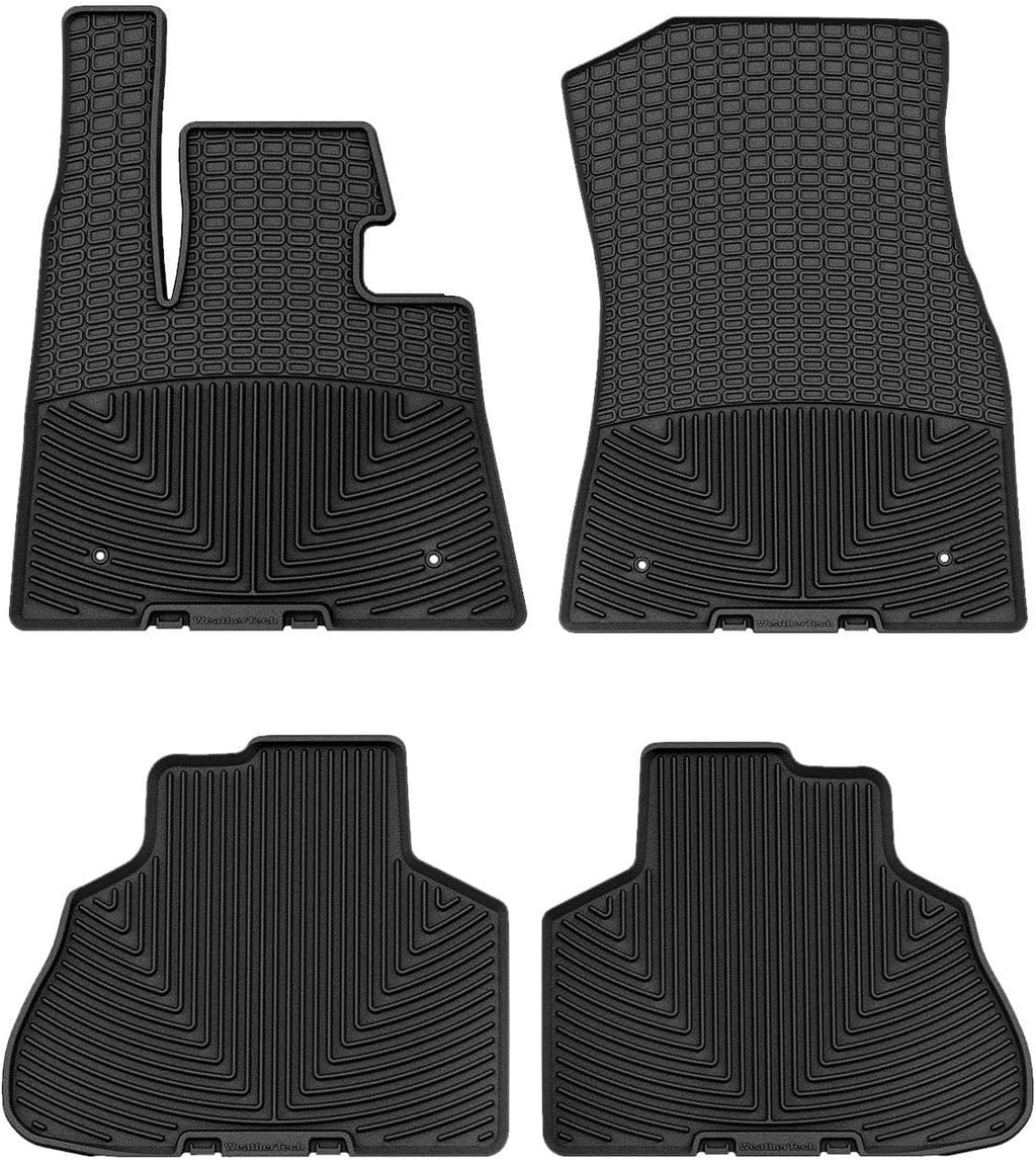 WeatherTech All-Weather Floor Mats for BMW X5 M60i, X5 50e, X5 50i - 1st & 2nd Row (W565-W566), Black