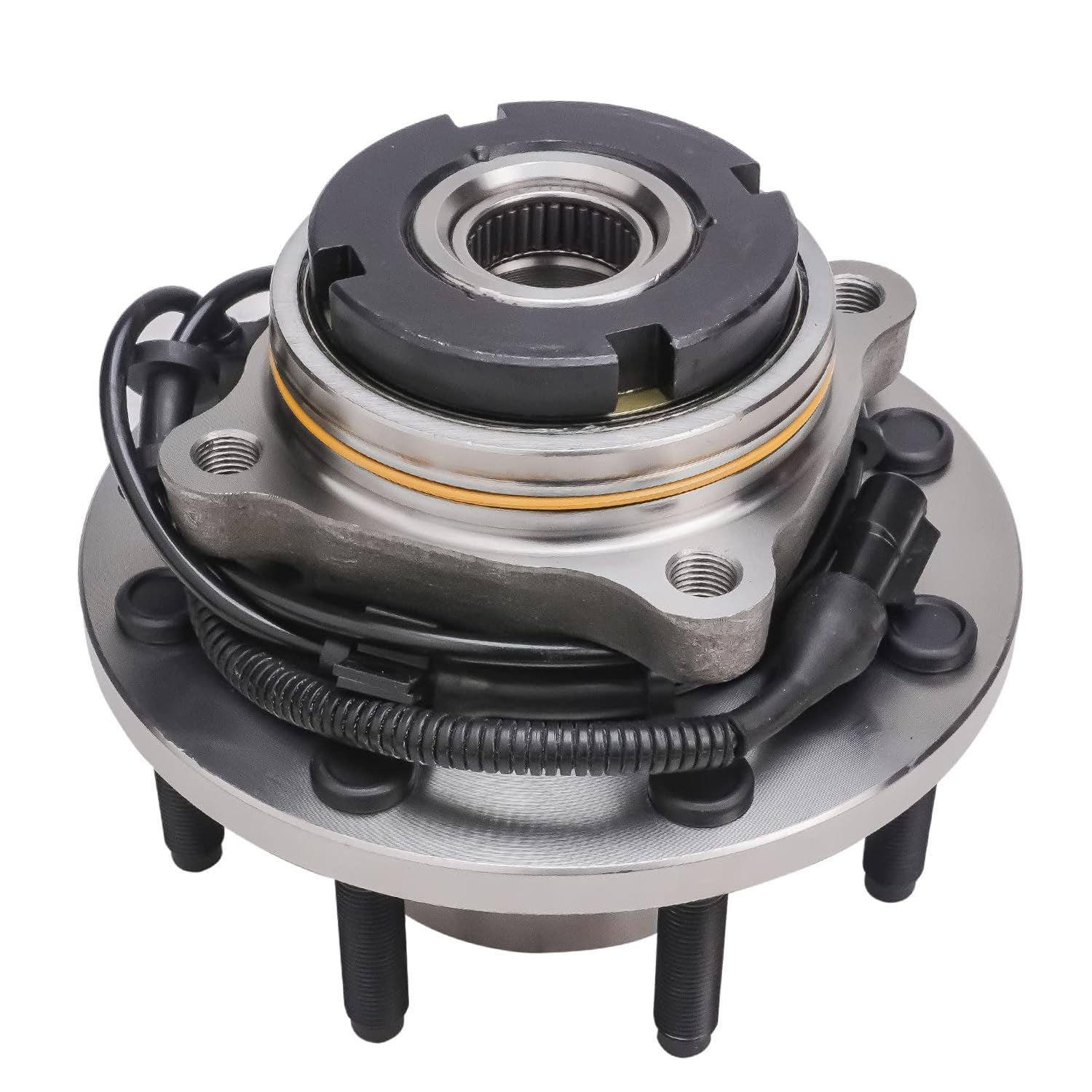 Detroit Axle - 4WD Front Wheel Bearing Hub for Ford F-250 F-350 Super Duty 2003-2004, Excursion 2003-2005, Wheel Bearing and Hub Assembly Replacement [w/ABS SRW]